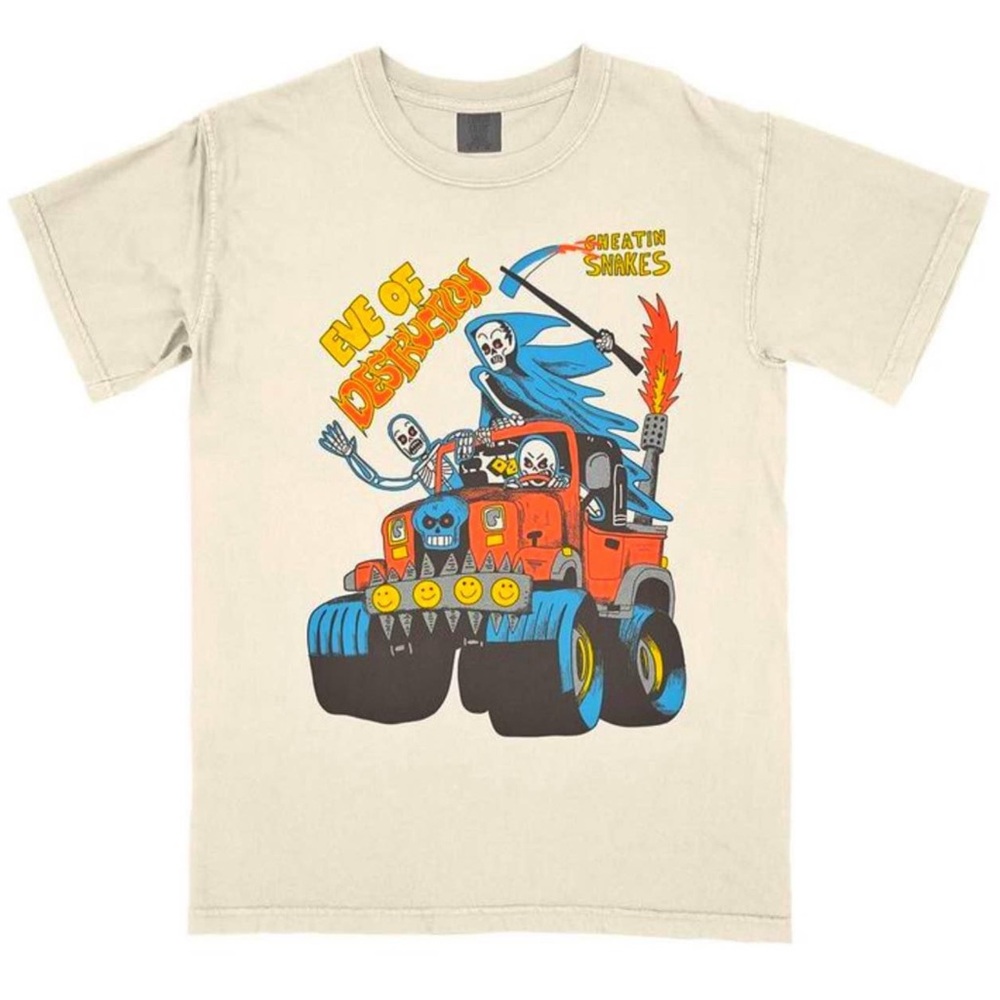 Cheatin Snakes Graphic Tee - Cream